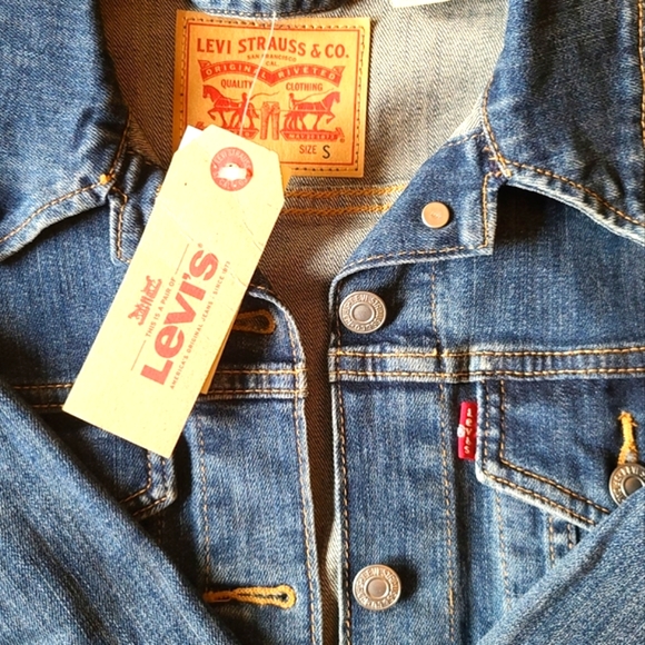 NWT LEVI'S 90's Jeans Jaquet Original  size Small - Picture 2 of 12